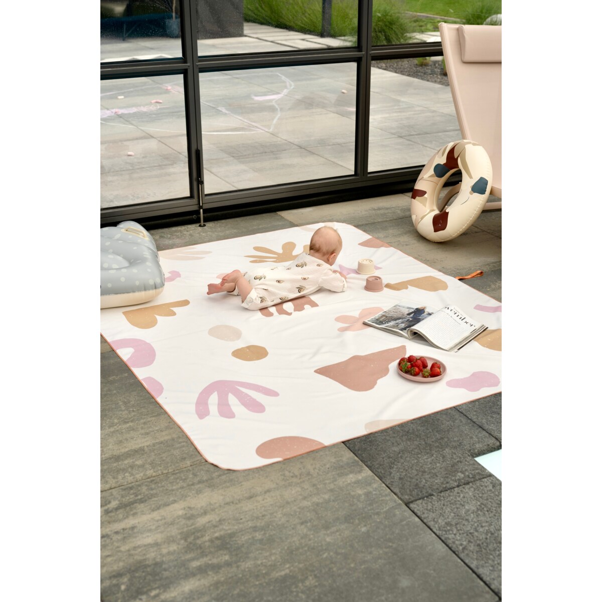 Ręcznik kąpielowy OLYA KIDS wzór ORGANIC BEACH XL 180x160cm