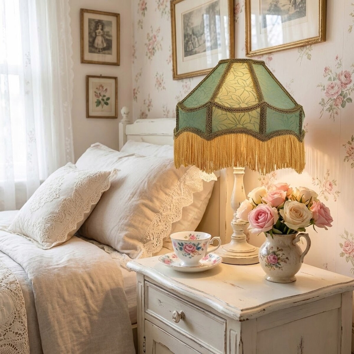 ABAŻUR NA ŻARÓWKĘ KLOSZ DUŻY 30cm E27 E14 DO LAMPY STOJĄCEJ WISZĄCEJ RETRO