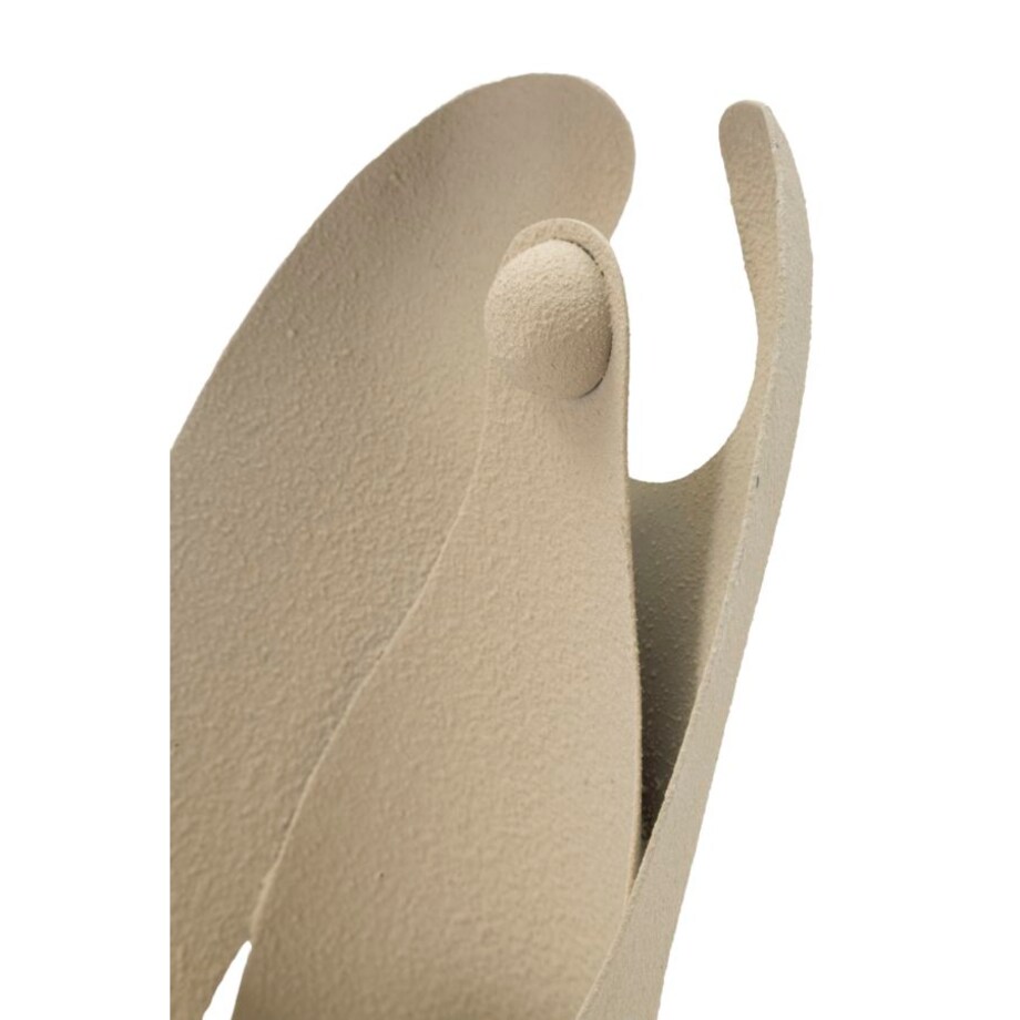 Świecznik dekoracyjny Angel Dune, 13 x 11,5 x 37,5 cm, świecznik na świecę, kremowy, żelazo, Mauro Ferretti