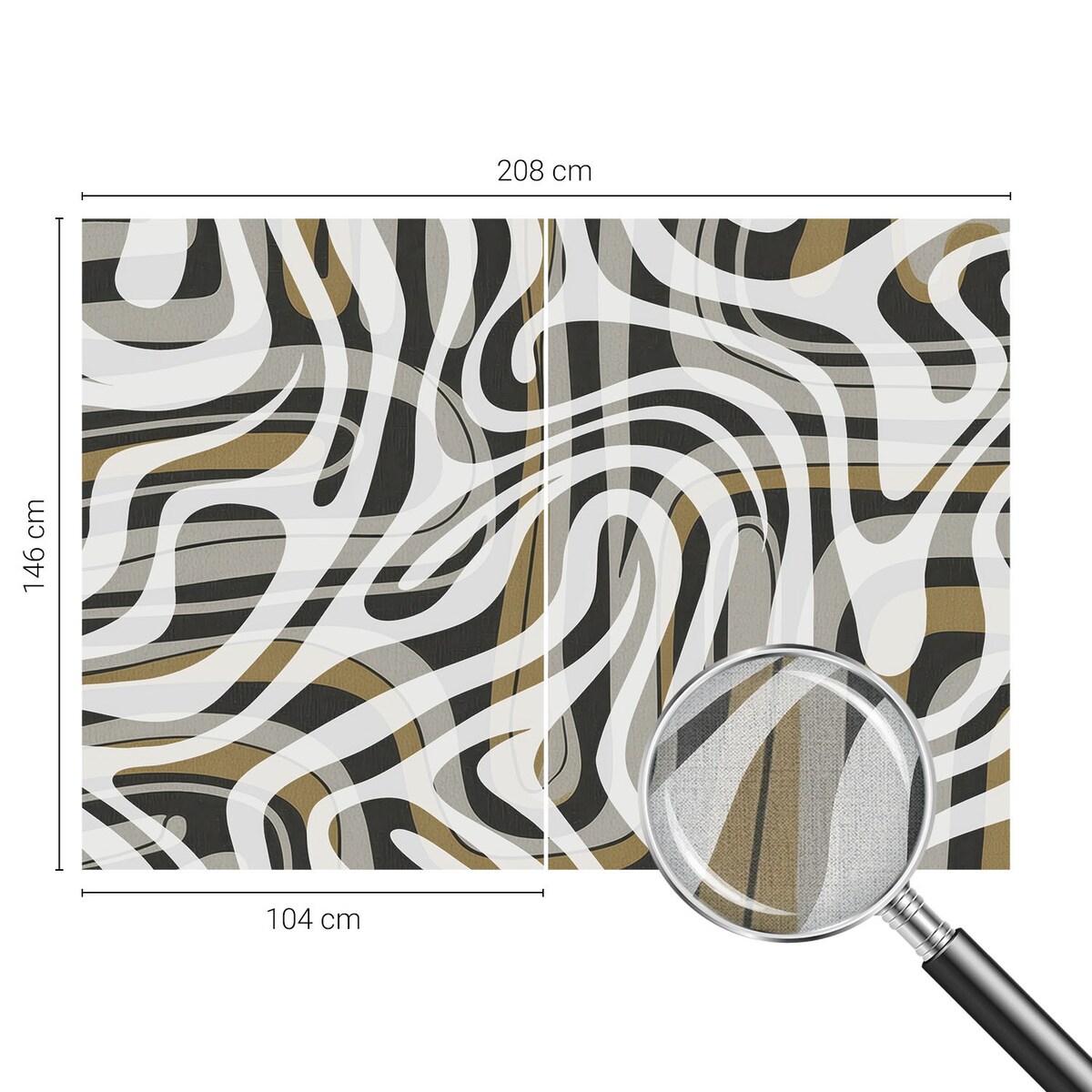 Fototapeta samoprzylepna 208x146 cm - Abstrakcyjne linie, tapeta ścienna biała