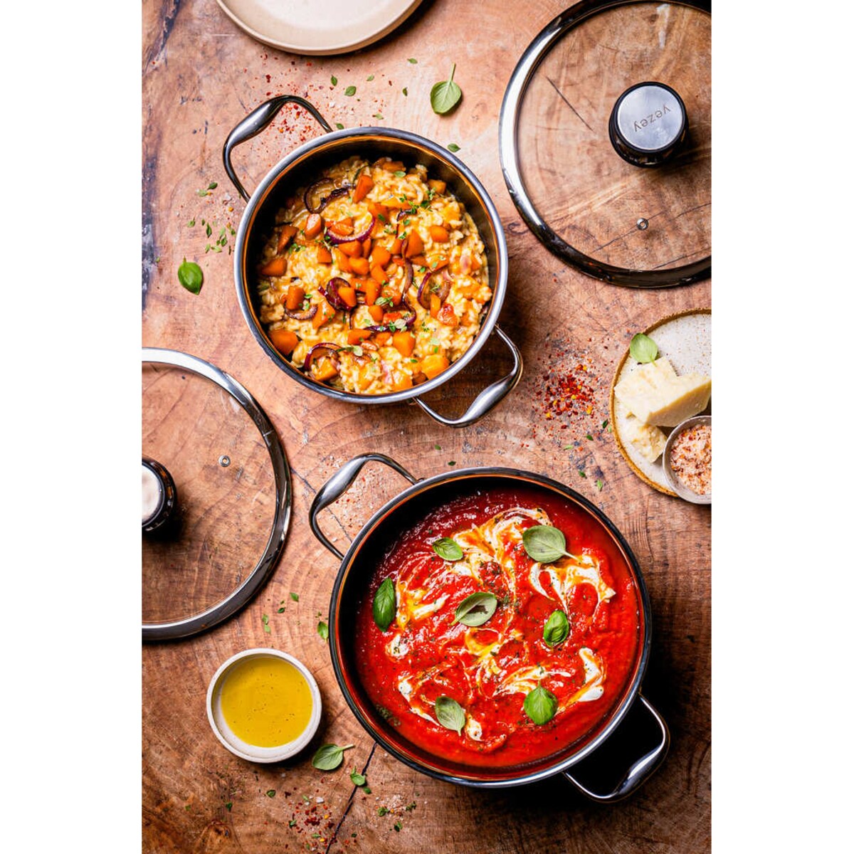 Profesjonalny garnek Mitsu 2,8 L 20 cm z pokrywką Plaster miodu Na indukcje Na gaz Nierdzewny