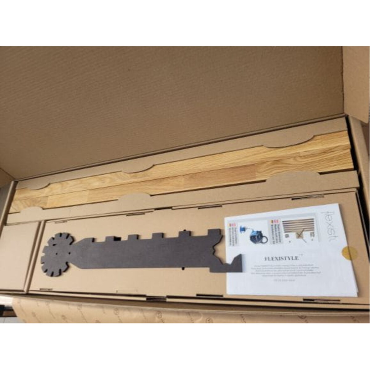 Drewniany zegar ścienny dębowy LAMELE 100cm