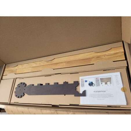 Drewniany zegar ścienny dębowy LAMELE 100cm