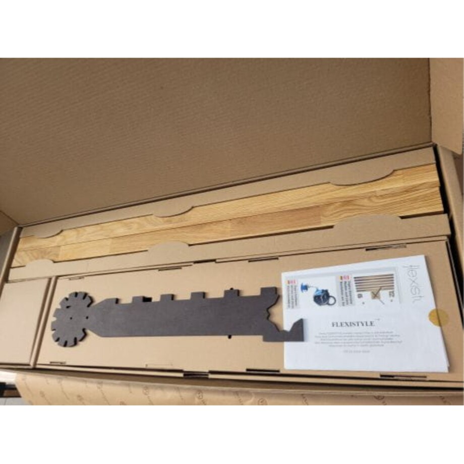 Drewniany zegar ścienny dębowy LAMELE 100cm