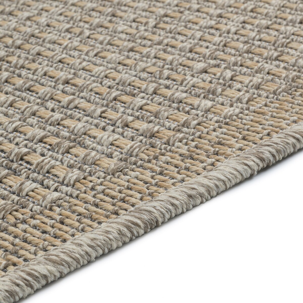 Chodnik płasko tkany Roma 68x114 cm Ramka Beżowy