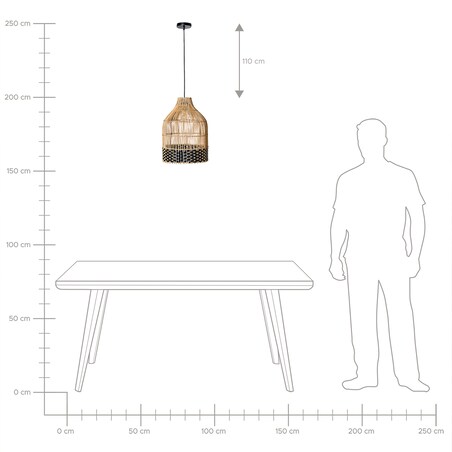 Lampa wisząca GILO Rattan Naturalny