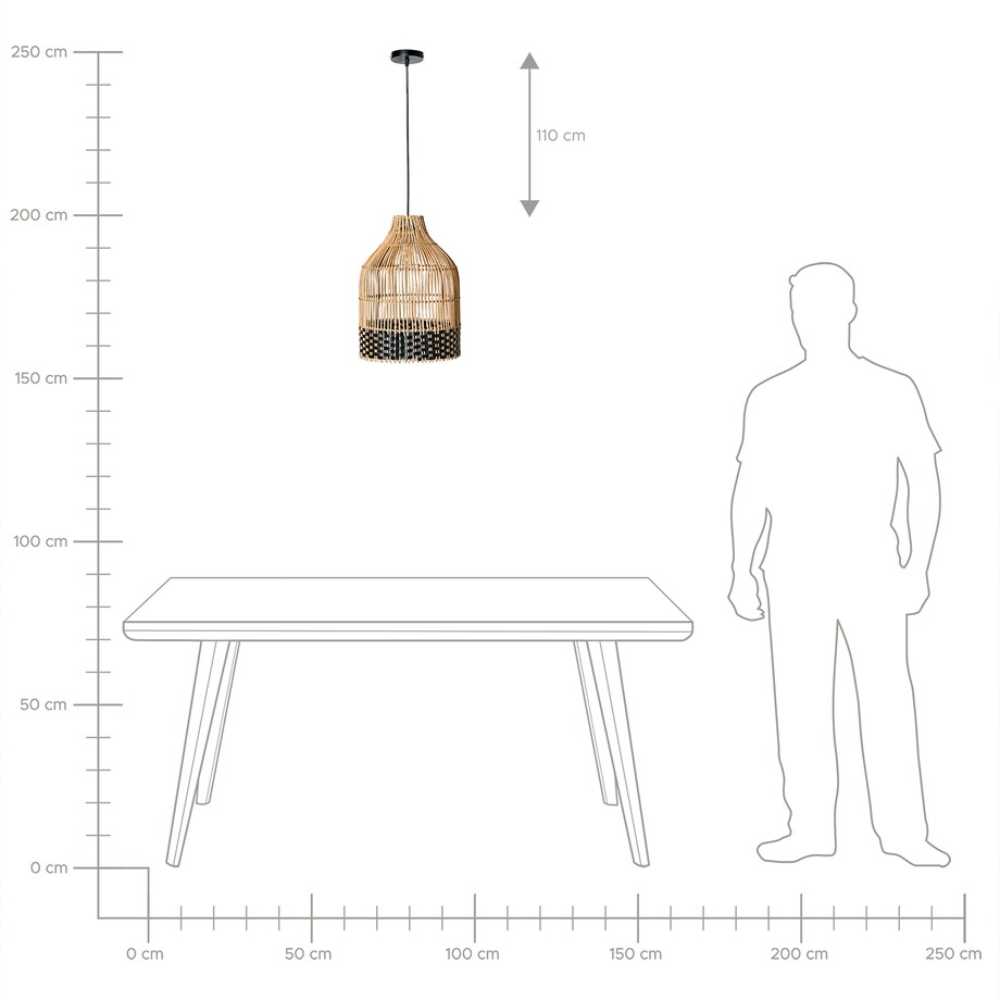 Lampa wisząca GILO Rattan Naturalny