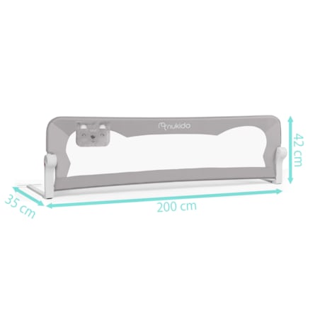 Barierka ochronna do łóżka Nukido zabezpieczająca bramka 200 cm 722900