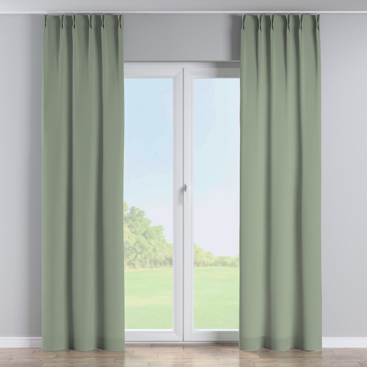 Zasłona na haczykach flex podwójnych 130x260 szałwiowy