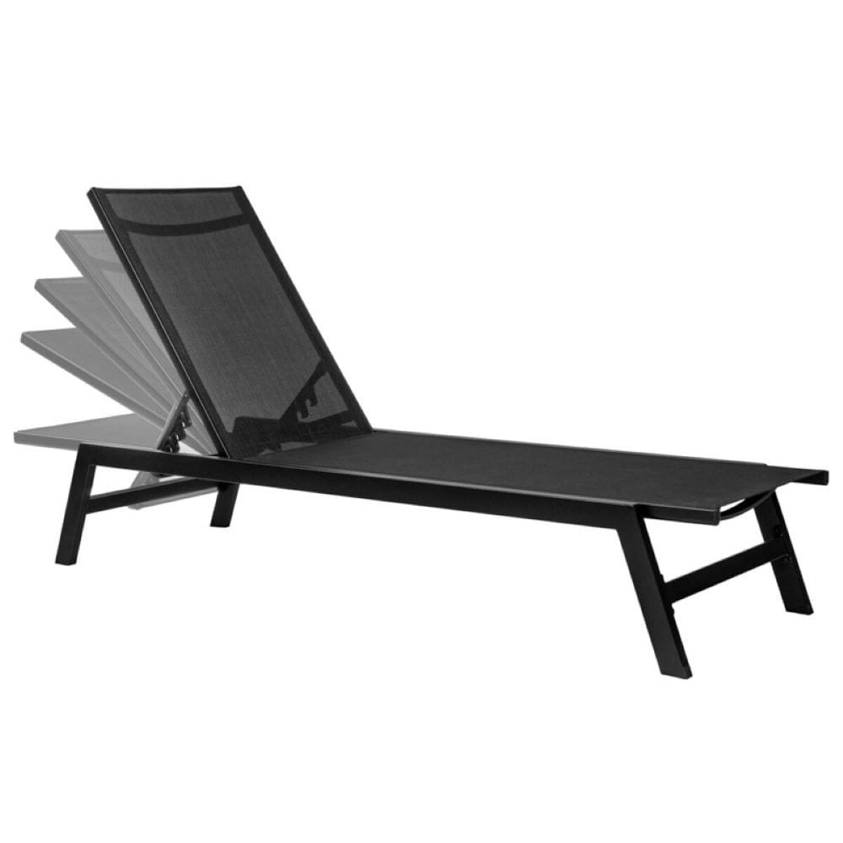 Leżak ogrodowy czarny, Lord