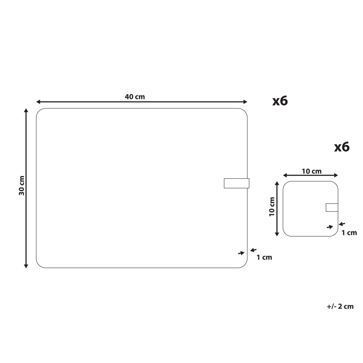 Zestaw 12 podkładek na stół QUANDONG Naturalny Juta