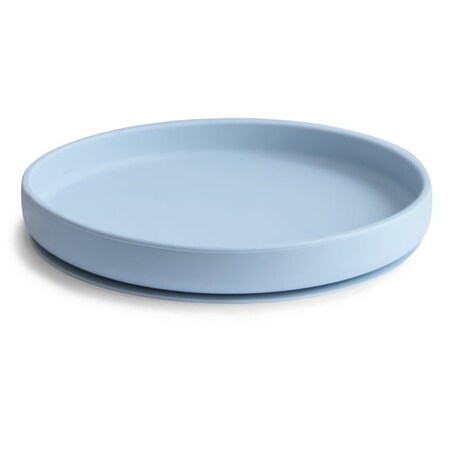 Mushie Silikonowy Talerzyk dla Dziecka z Przyssawką Powder Blue
