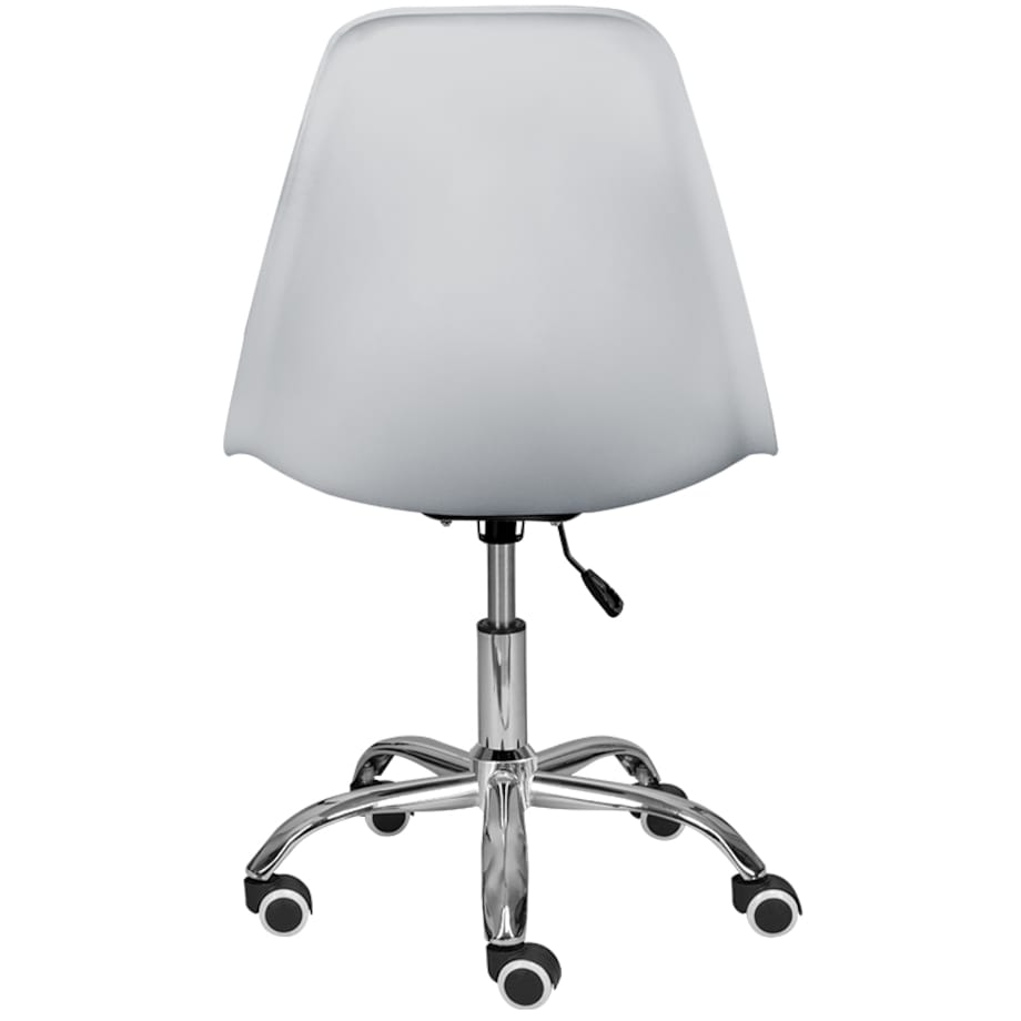 Fotel krzesło biurowe obrotowe do biurka gabinetu plastikowe szare