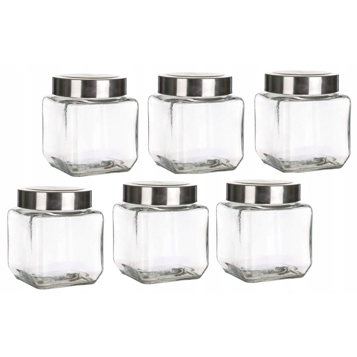 6x POJEMNIK SZKLANY SŁOIK NA przyprawy 500 ml do szafki półki kuchni