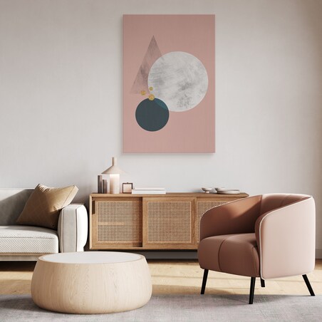Obraz Do Salonu Figury Geometryczne Abstrakcja Styl Glamour 30x40cm