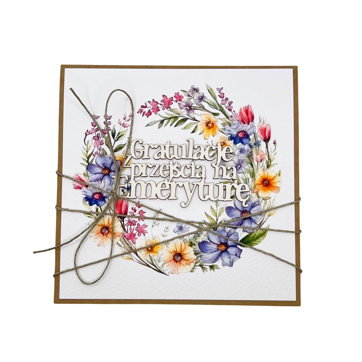 Podziękowanie za współpracę - Kartka ręcznie robiona z okazji przejścia na emeryturę