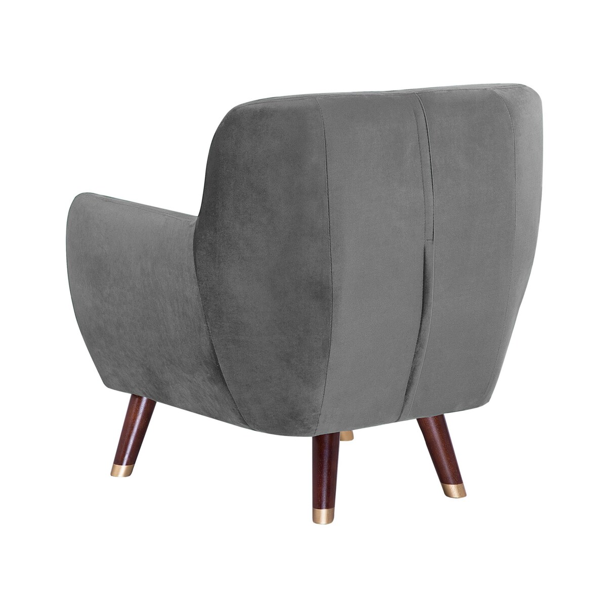 Fotel welurowy szary BODO