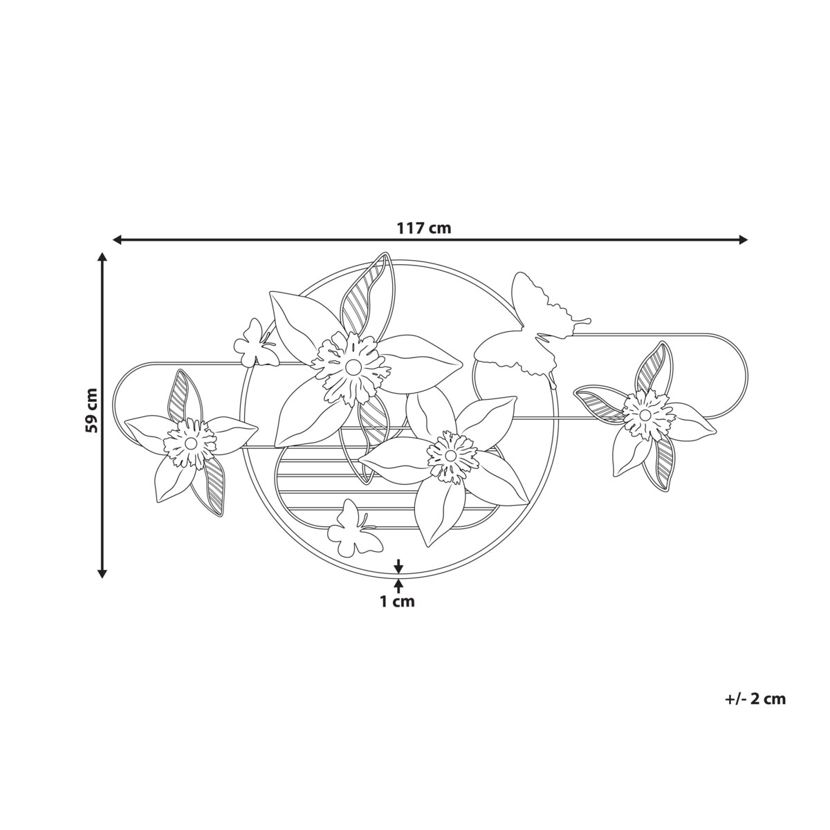 Dekoracja ścienna złota TANTALUM