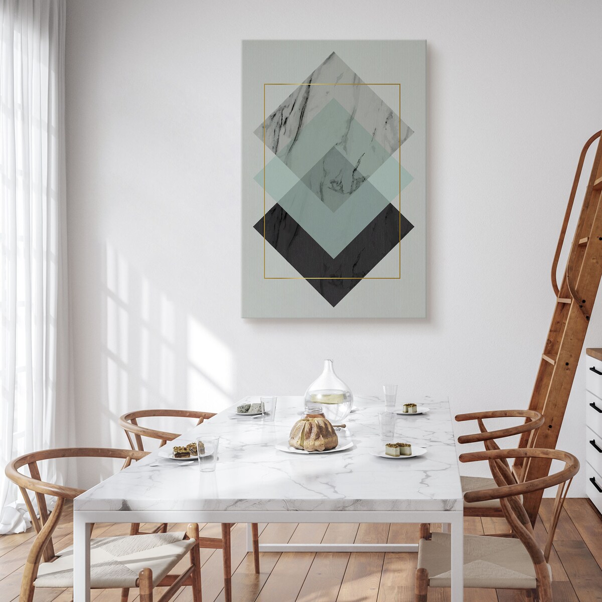 Obraz Minimalistyczny Wzór Marmuru W Stylu Glamour 80x120cm