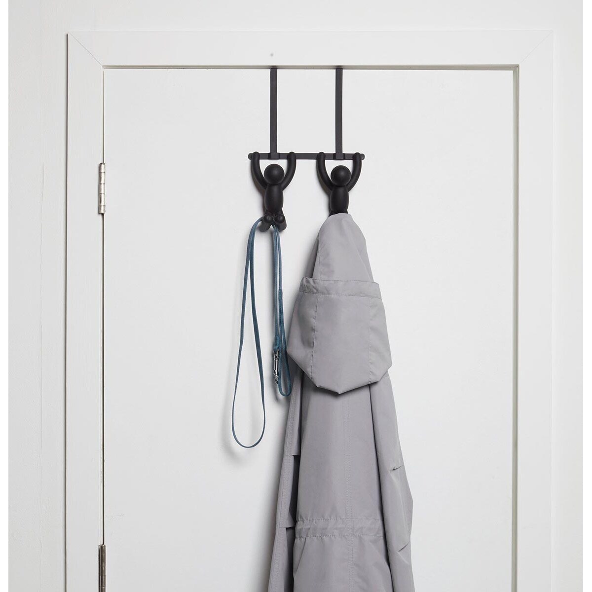 Wieszak na drzwi podwójny czarny Buddy, 21.5 x 14.5 x 7 cm, Umbra