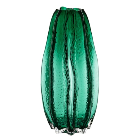 Wazon szklany 34,5x17x17 cm GULDAN zielony