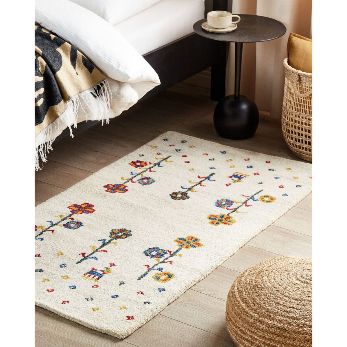 Dywan HUSUNLU Beżowy 80 x 150 cm Wełna Gabbeh