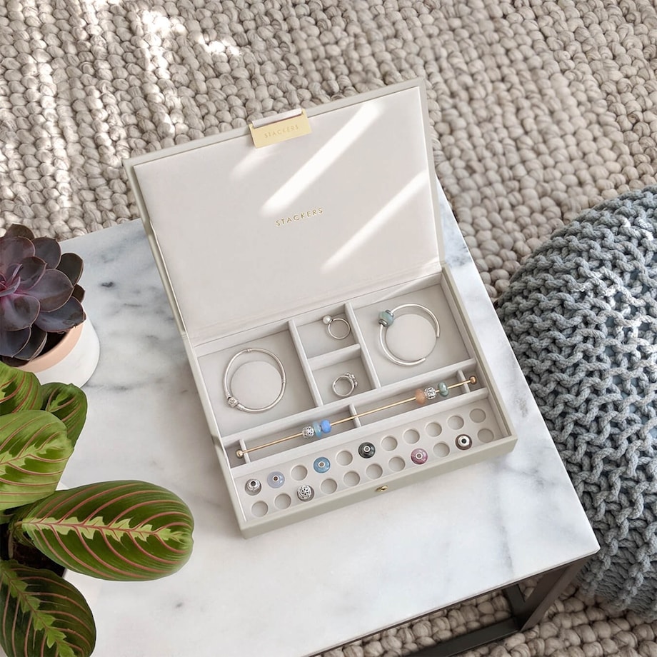 Pudełko na charmsy Stackers classic jasnobeżowe z pokrywką