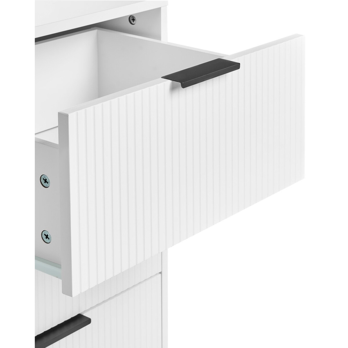 Szafka ze szklanymi drzwiami LEDUC Biały