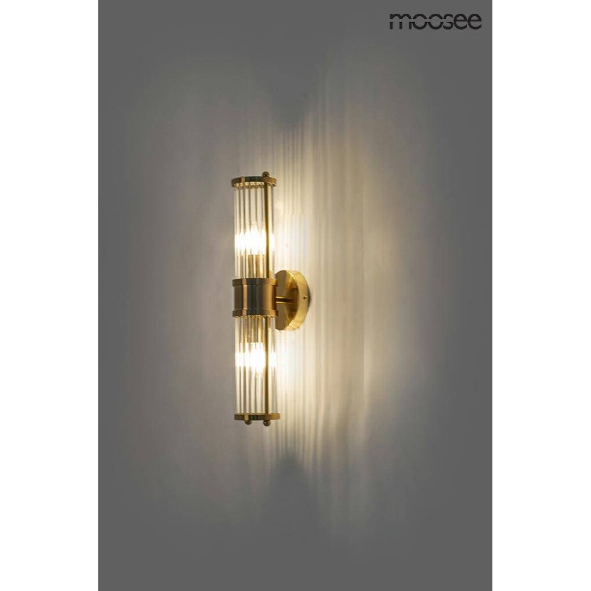 Kryształowa lampa ścienna Pilar Twin MSE010400193 złota
