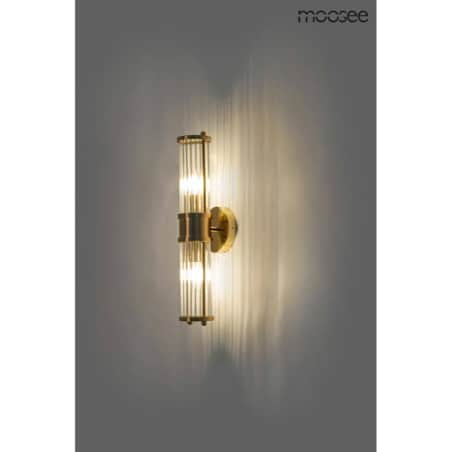 Kryształowa lampa ścienna Pilar Twin MSE010400193 złota