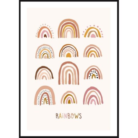 Poster Story, Plakat, Obraz - Ozdobne Tęcze, wymiary 21 x 30 cm