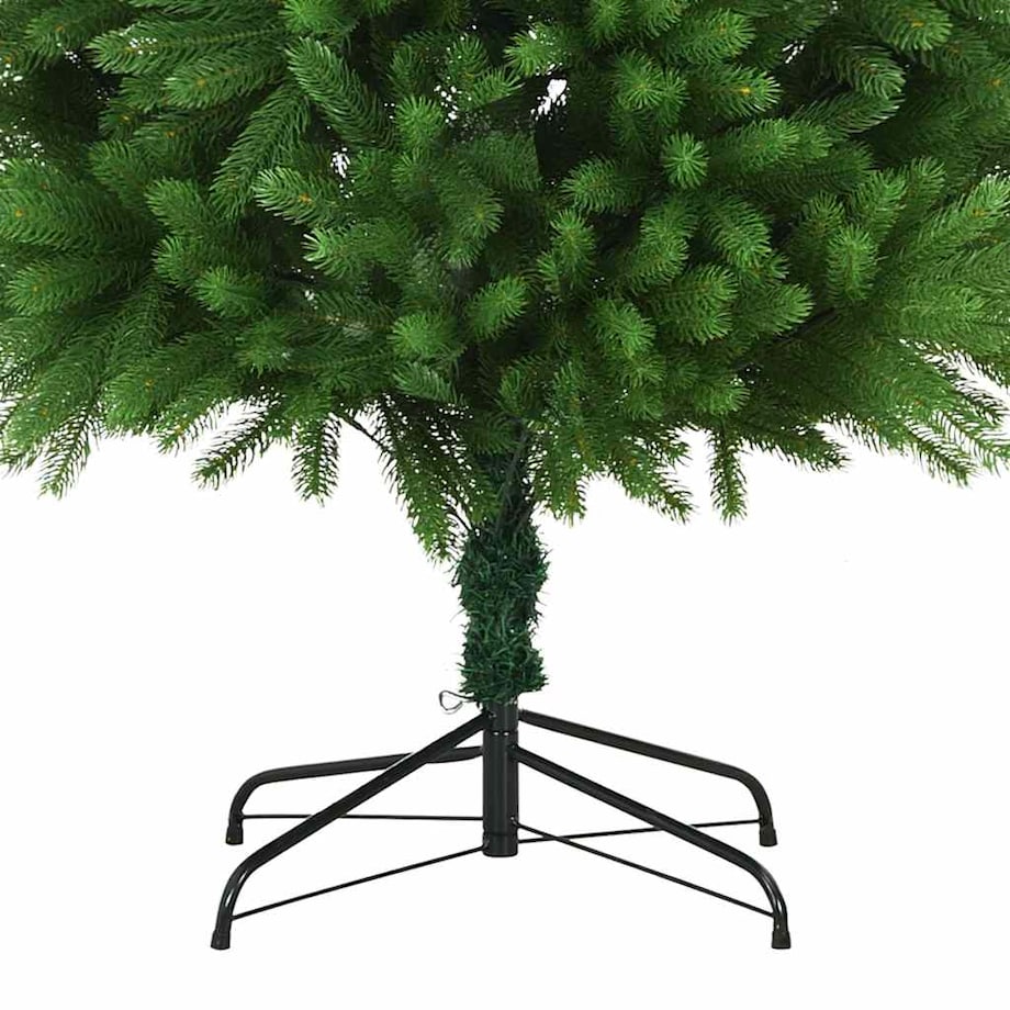 vidaXL Sztuczna choinka z lampkami i bombkami, 240 cm, zielona