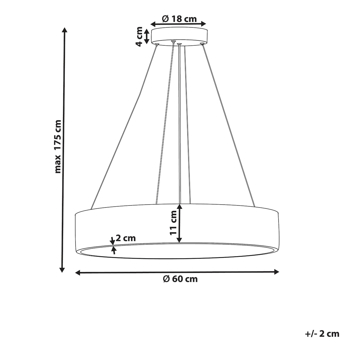 Lampa wisząca LED BALILI Metal Biały