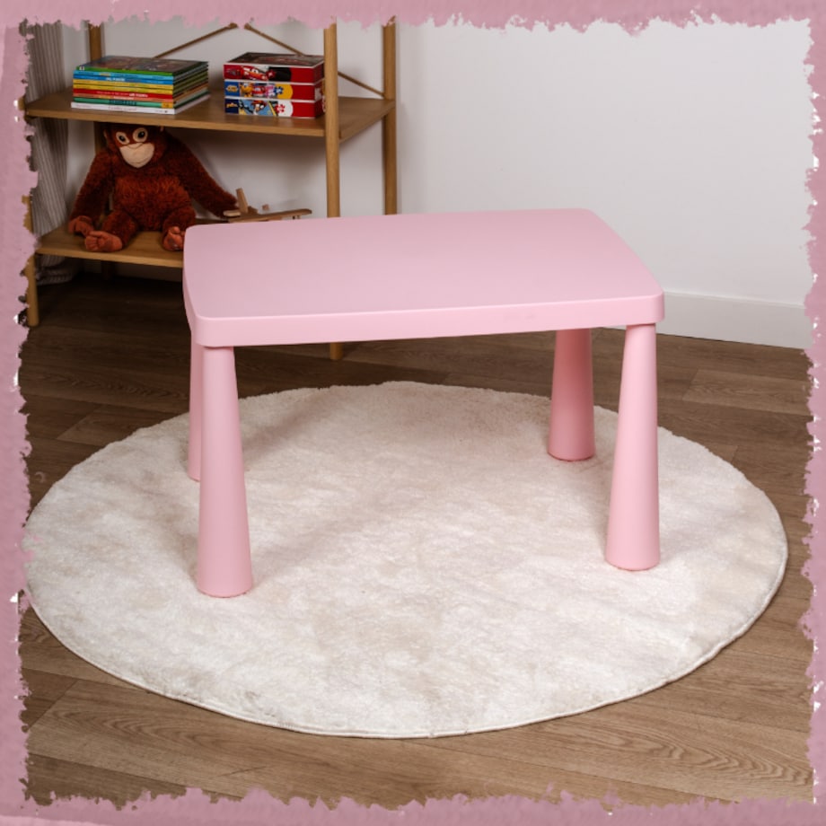 Stolik dla dzieci różowy plastikowy do pokoju dziecka dziecięcy