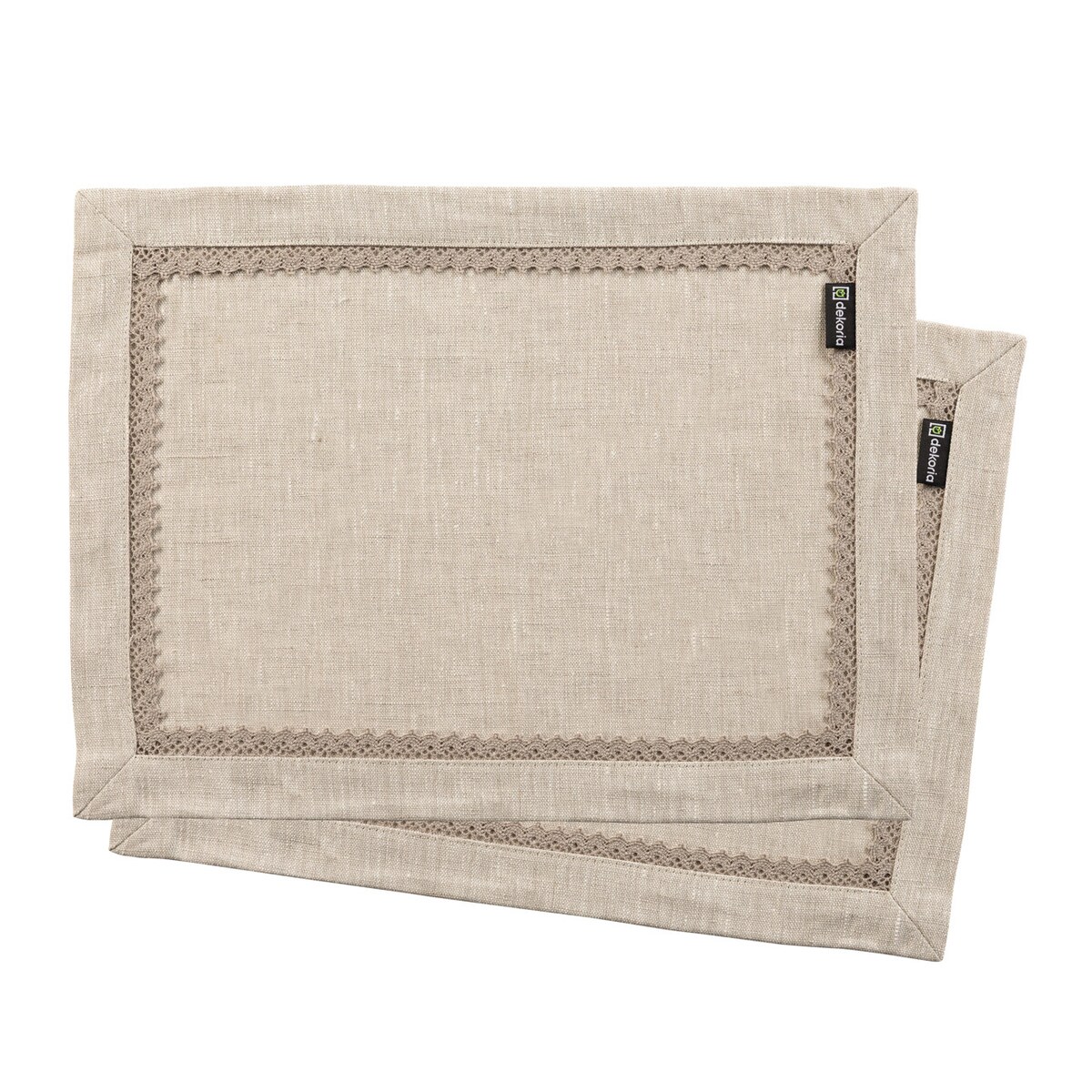Podkładka z koronką 30x40 cm 2 szt. 30x40 naturalny len