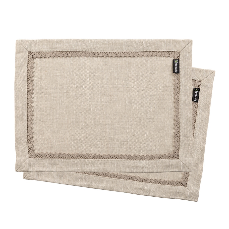 Podkładka z koronką 30x40 cm 2 szt. 30x40 naturalny len