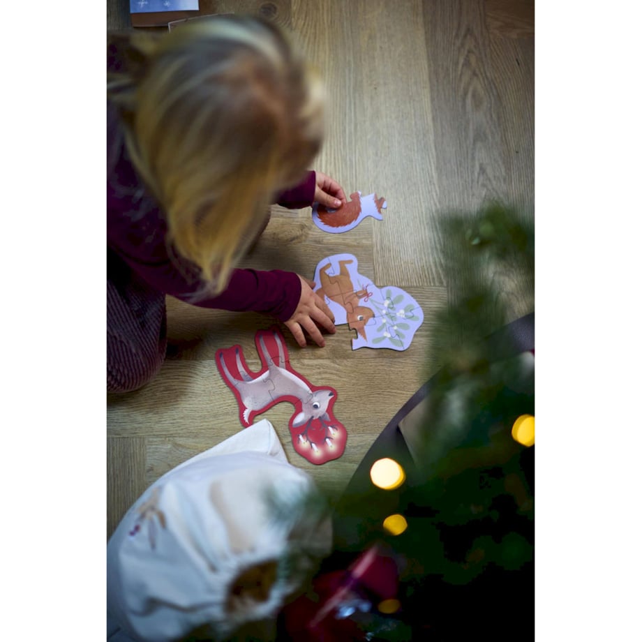 Filibabba Puzzle zestaw 4 układanek Wonderful Winter - Forest friends