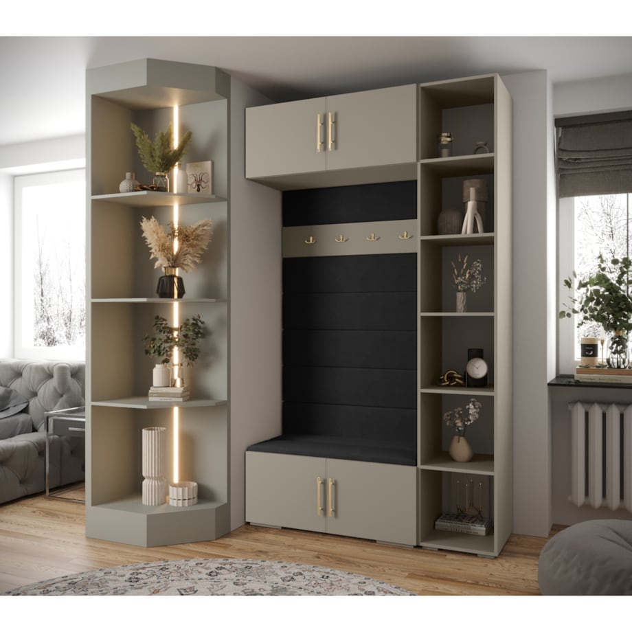 Garderoba do przedpokoju INOVA 3 Z20 kaszmir+złoty+manila18