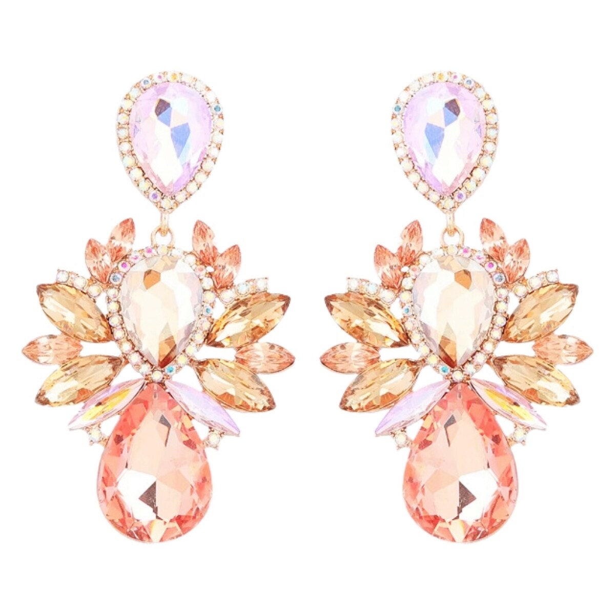 Niespotykane kolczyki jasne łosiowe champagne złote OKAZAŁE błyszczą wow