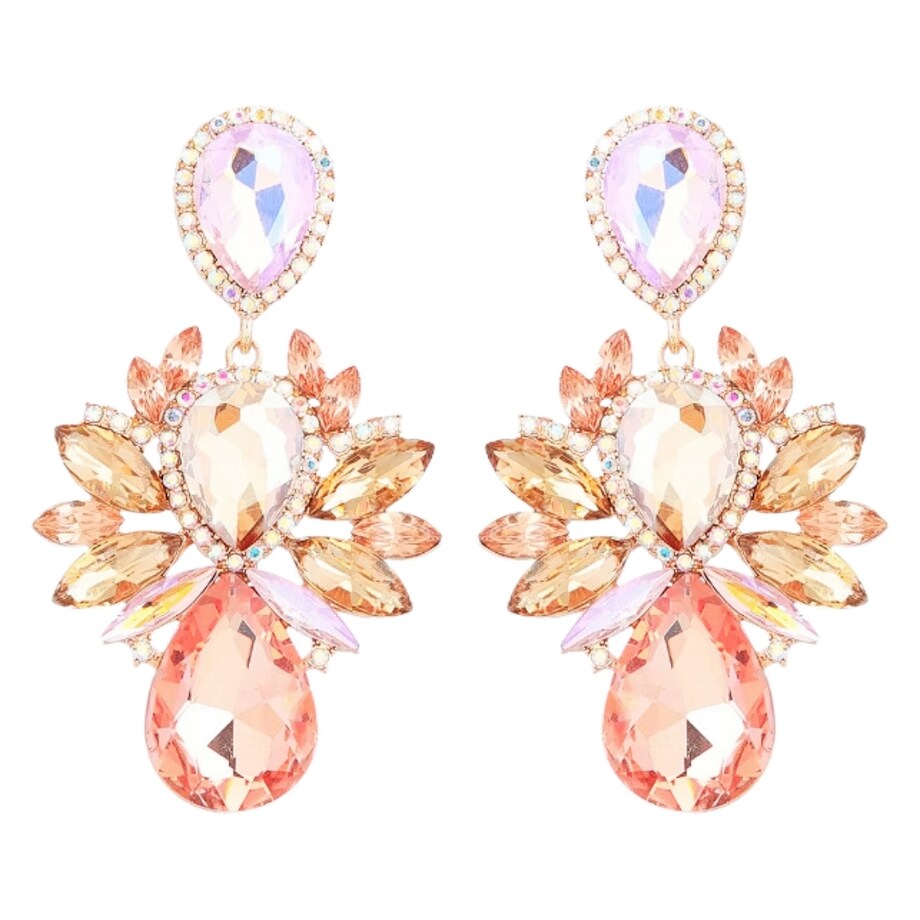 Niespotykane kolczyki jasne łosiowe champagne złote OKAZAŁE błyszczą wow