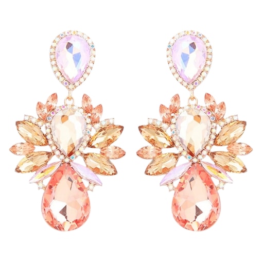 Niespotykane kolczyki jasne łosiowe champagne złote OKAZAŁE błyszczą wow