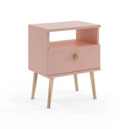 Szafka nocna LEBEL różowa