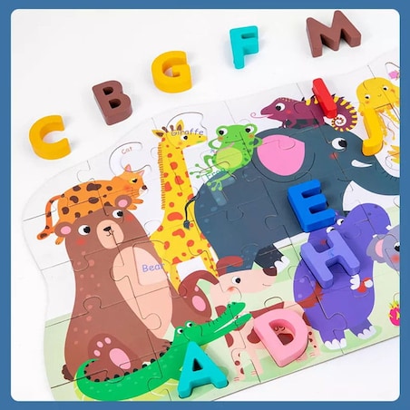 Puzzle edukacyjne - Literki i zwierzątka