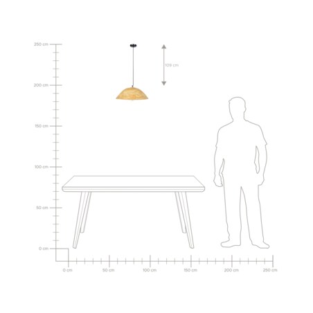 Lampa wisząca WAYAMBO Papier-mâché Żółty