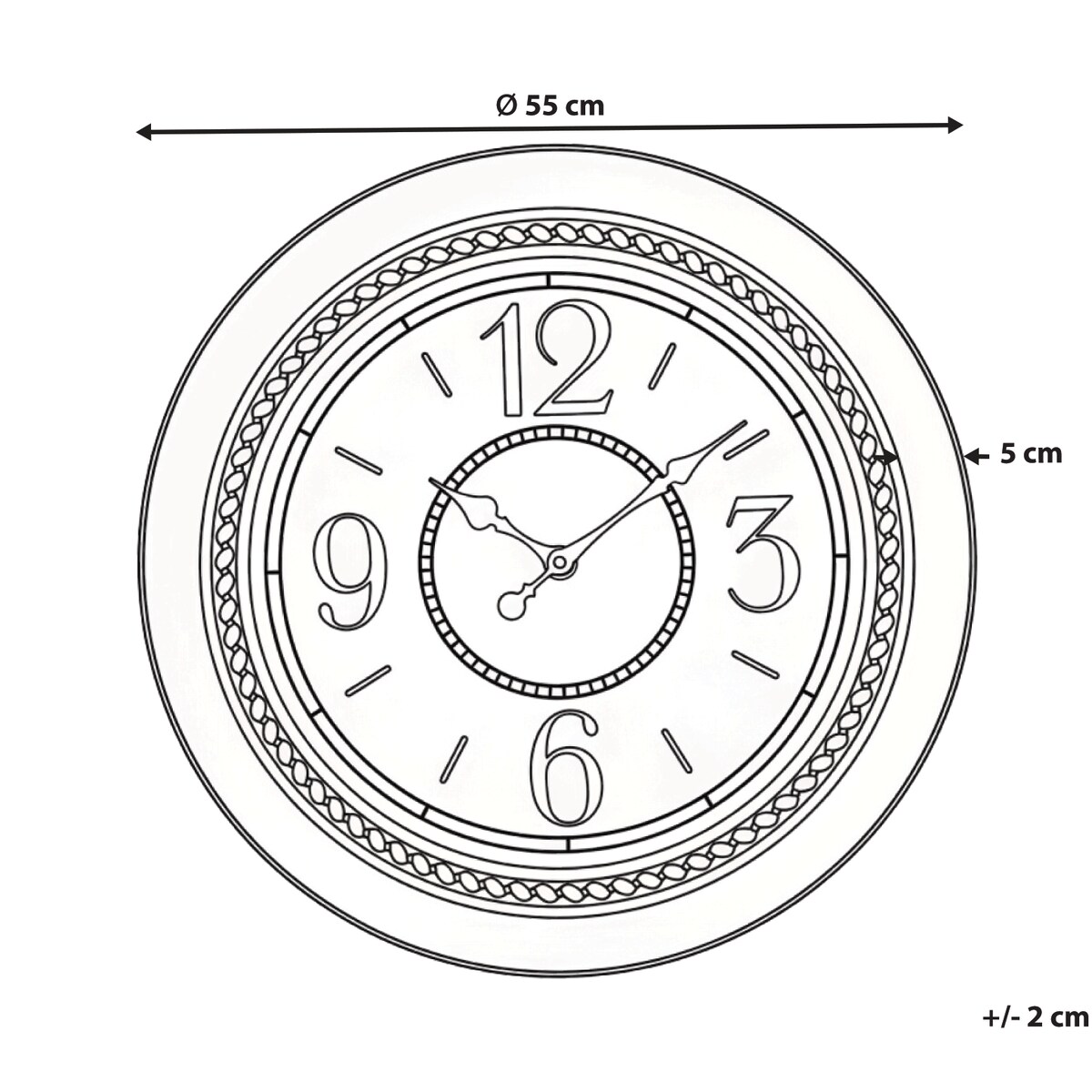 Zegar ścienny ALBOI 55 cm Czarny