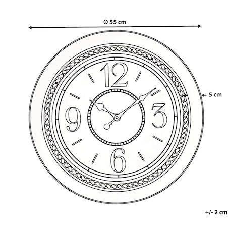 Zegar ścienny ALBOI 55 cm Czarny