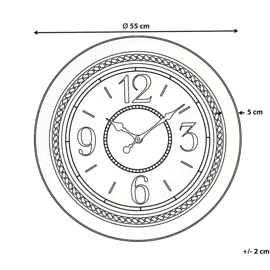 Zegar ścienny ALBOI 55 cm Czarny