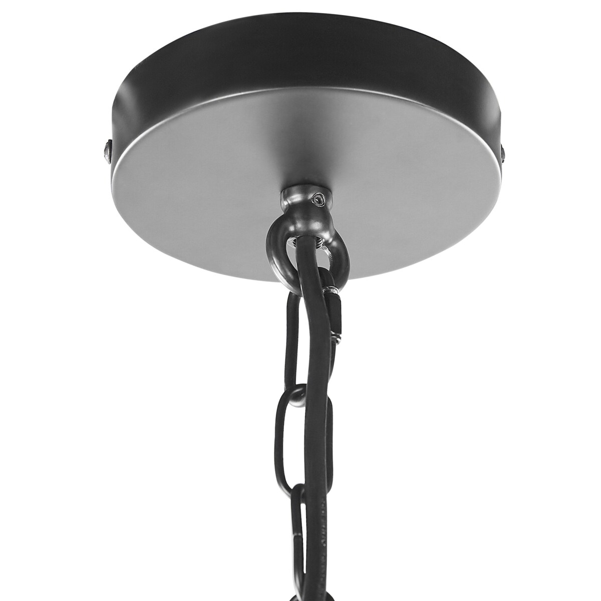 Zestaw 2 lamp wiszących metalowy czarny BASHILO