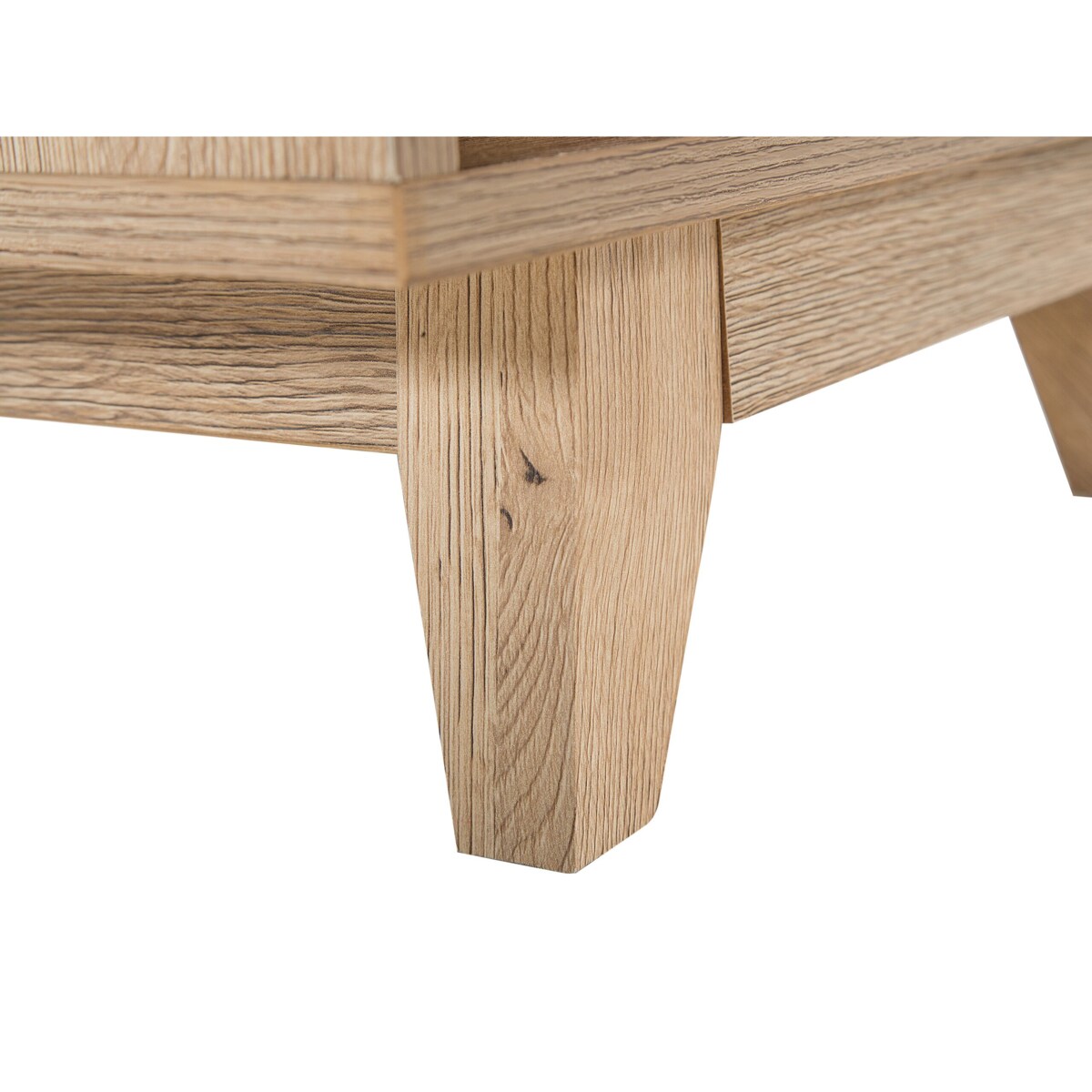 Szafka nocna jasne drewno z białym SPENCER