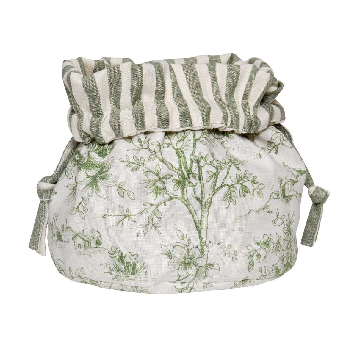 Chlebaczek Toile de Jouy Green & Stripes